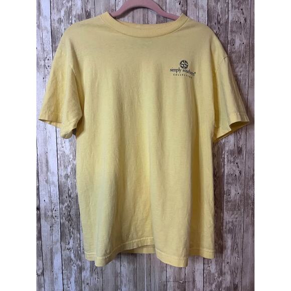 🌼 Simply Southern Yellow Graphic Tee – Elephant Print – Size Medium - Picture 1 of 3
